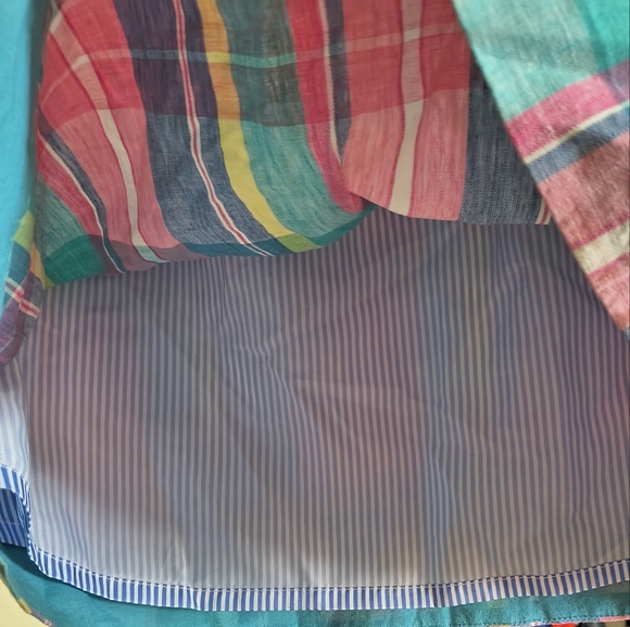 3/20$*Plaid Multicolor Pencil Skirt Talbots Size 8 - Picture 5 of 6